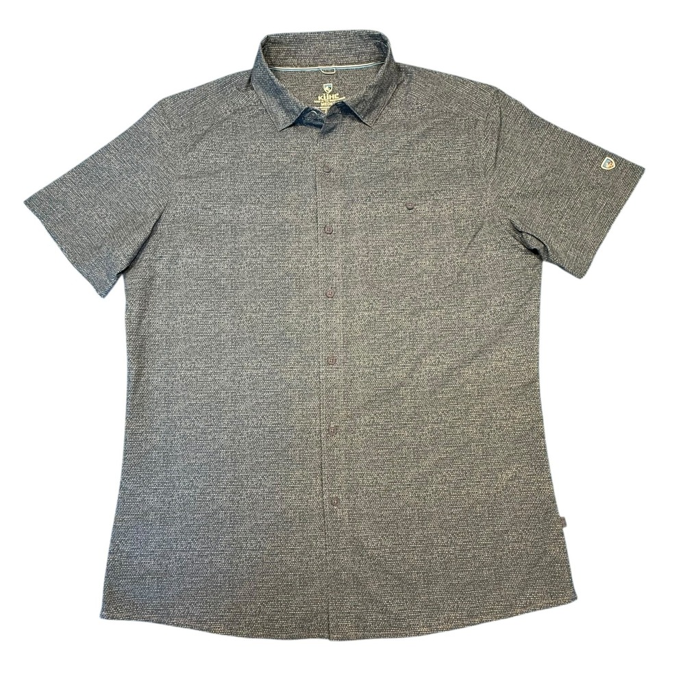 Kuhl Men's Button-Up Shirt in Blue/Gray Size M